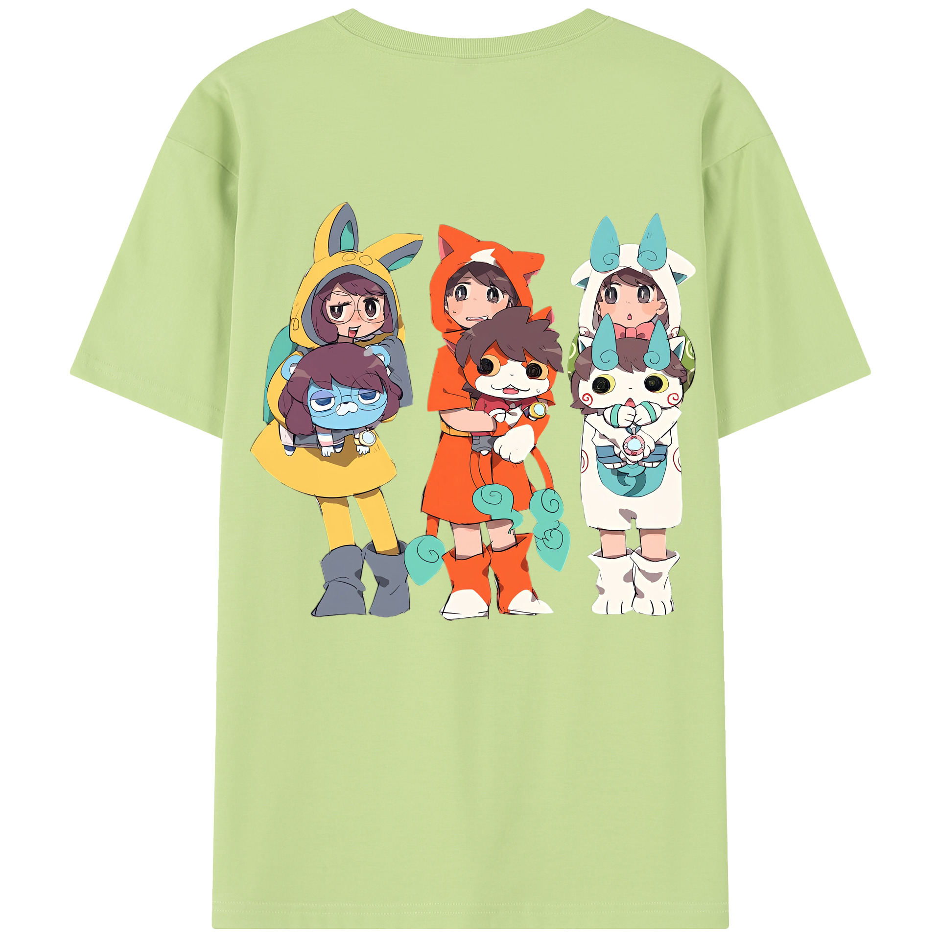 （画像用） 妖怪ウォッチ Yo-kai Watch 綿100％半袖Tシャツ（背面プリント）